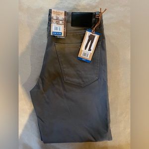 Weatherproof Vintage Fleece-Lined Comfort Stretch Classic 5-Pocket Brown Pants